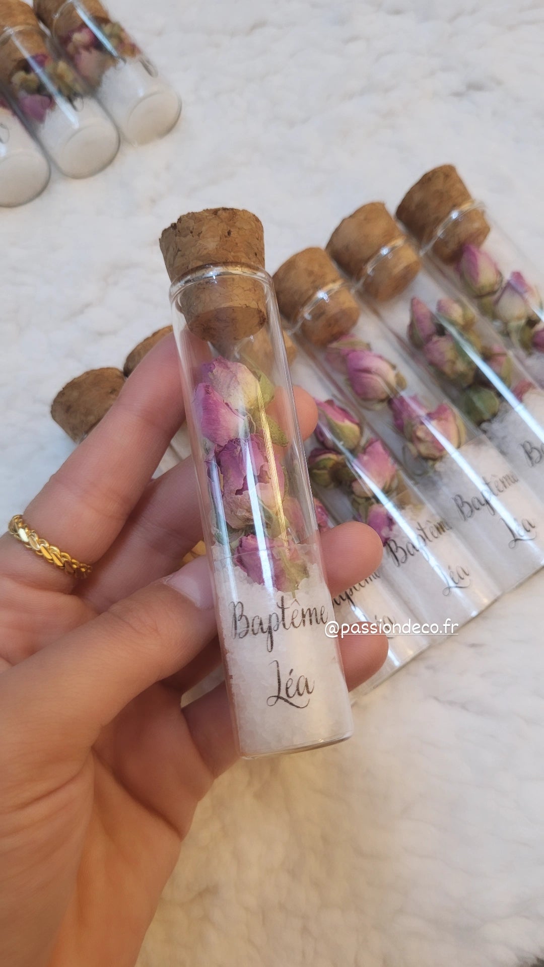 Fioles Bouton de Rose 10cm