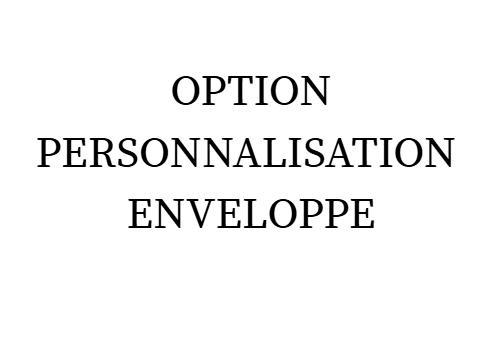 Option supplémentaire Personnalisation Enveloppe