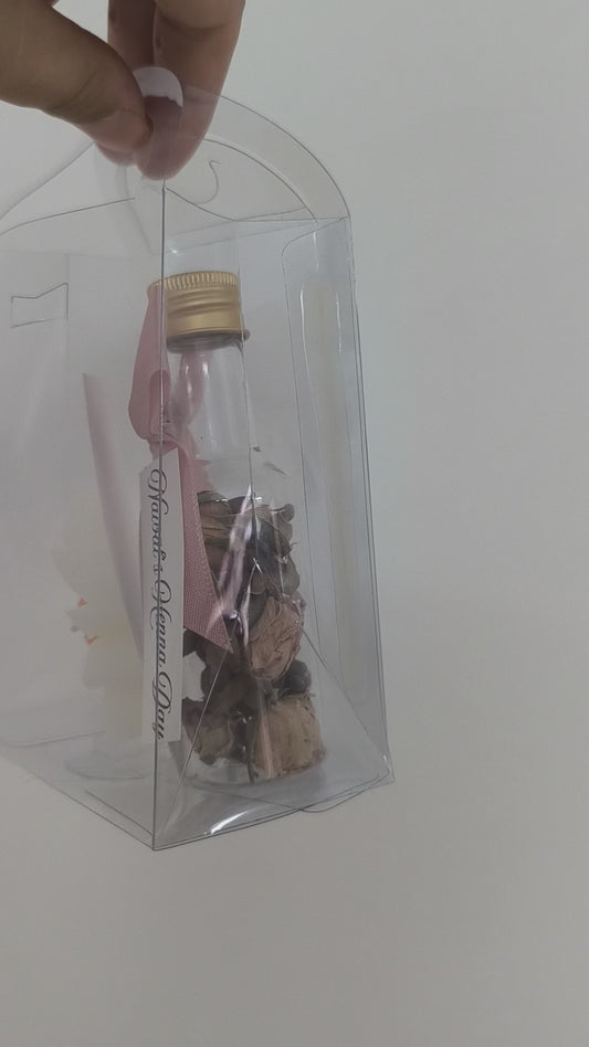 Coffret Bougie Marguerite + Bouton de rose