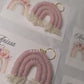 Porte clé arc en ciel Rose