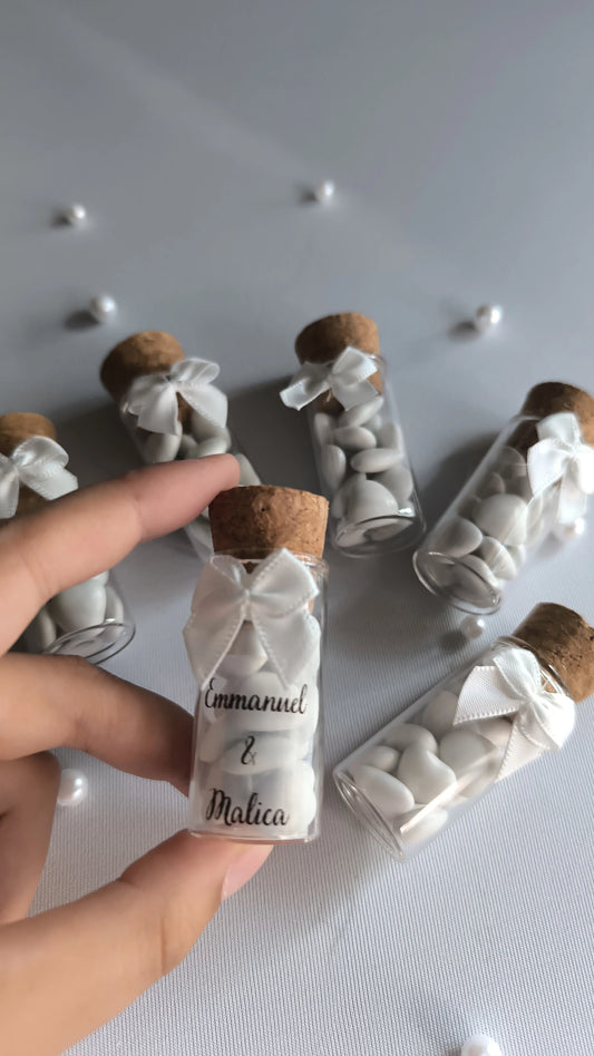 Fiole de dragée au chocolat