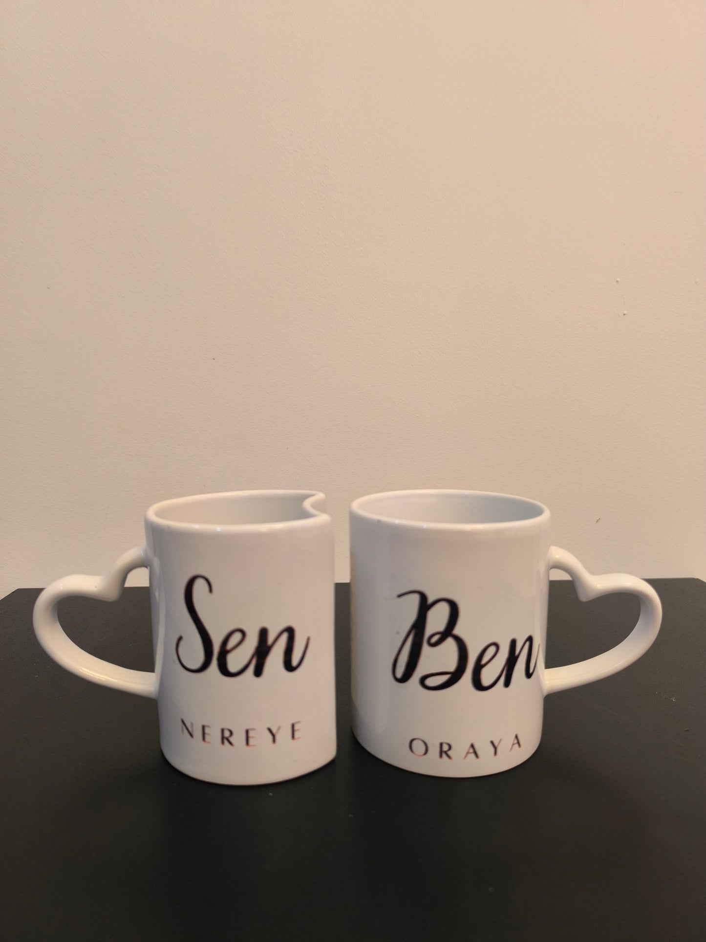 Duos de Mugs Poignées Coeur