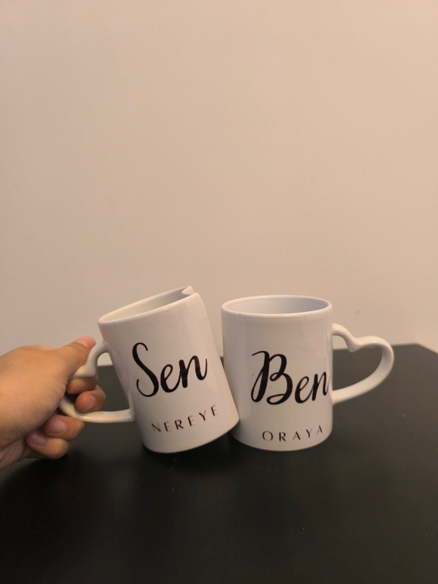 Duos de Mugs Poignées Coeur