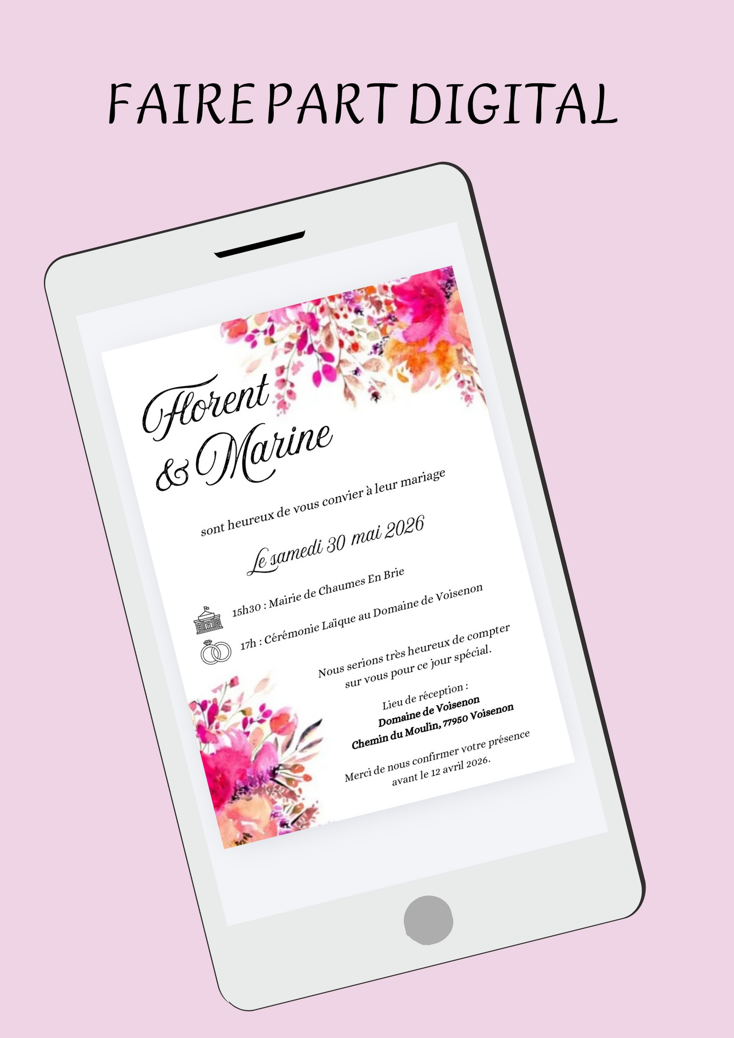 Faire-Part Digital -Envoi dématérialisé ✨