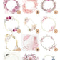 Porte clé arc en ciel Rose